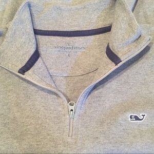 Vineyard Vines Large Gray 1/4 Zip Pullover